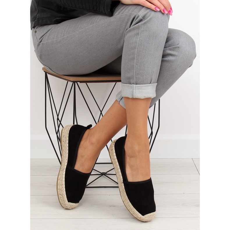 Espadrile negre dama BB10P negre negru 1