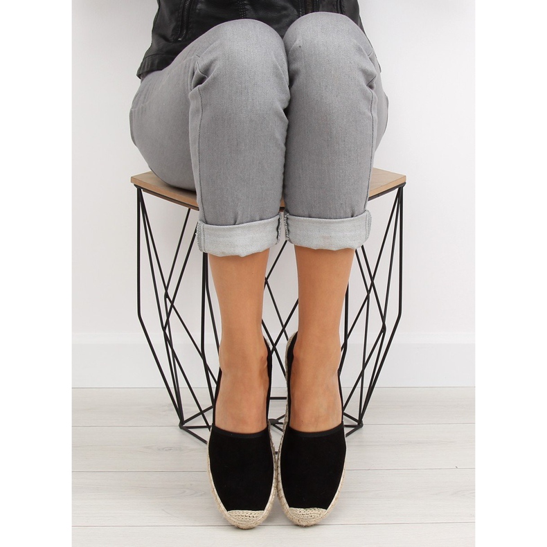 Espadrile negre dama BB10P negre negru 2