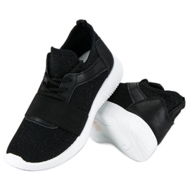 Pantofi negri slip-on negru 2