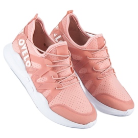 Pantofi sport la modă alb roz 1