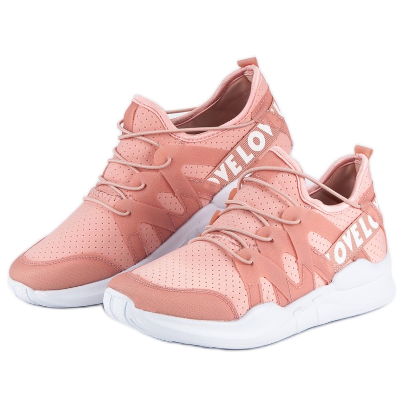 Pantofi sport la modă alb roz 2 Pantofi sport la modă alb roz 2
