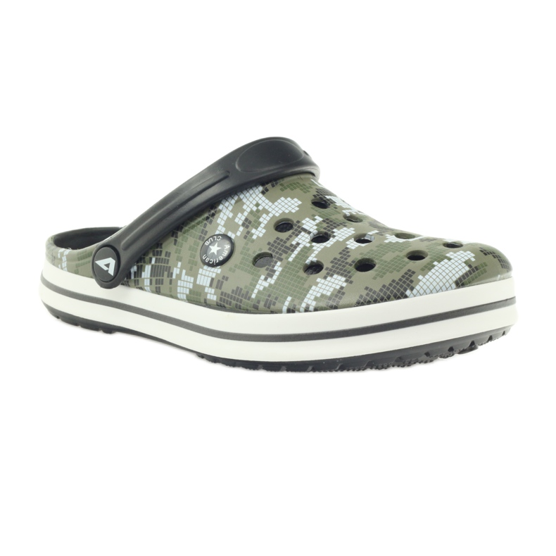 American Club Kroks papuci înfundați sandale camo alb negru verde 1