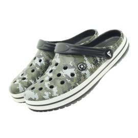 American Club Kroks papuci înfundați sandale camo alb negru verde 4