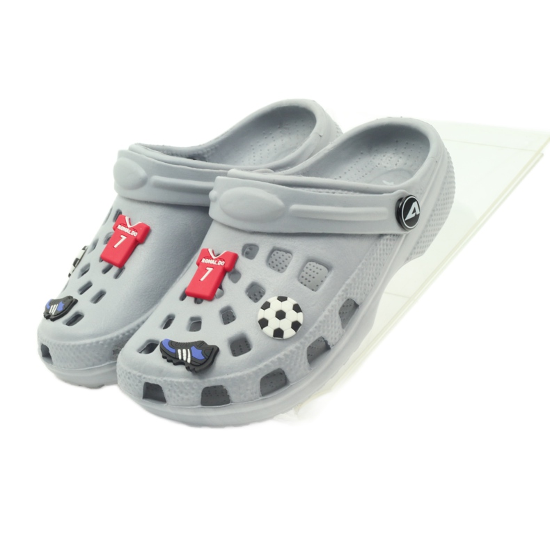 American Club Papuci înfundați Ronaldo gri american 4 American Club Papuci înfundați Ronaldo gri american 4