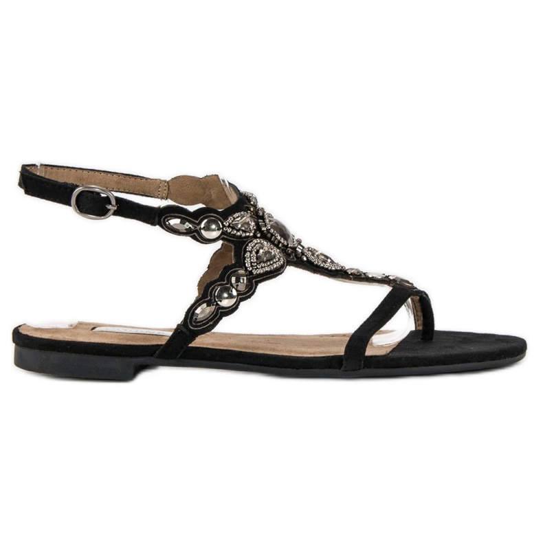 Corina Flip-flops eleganti negru gri 1