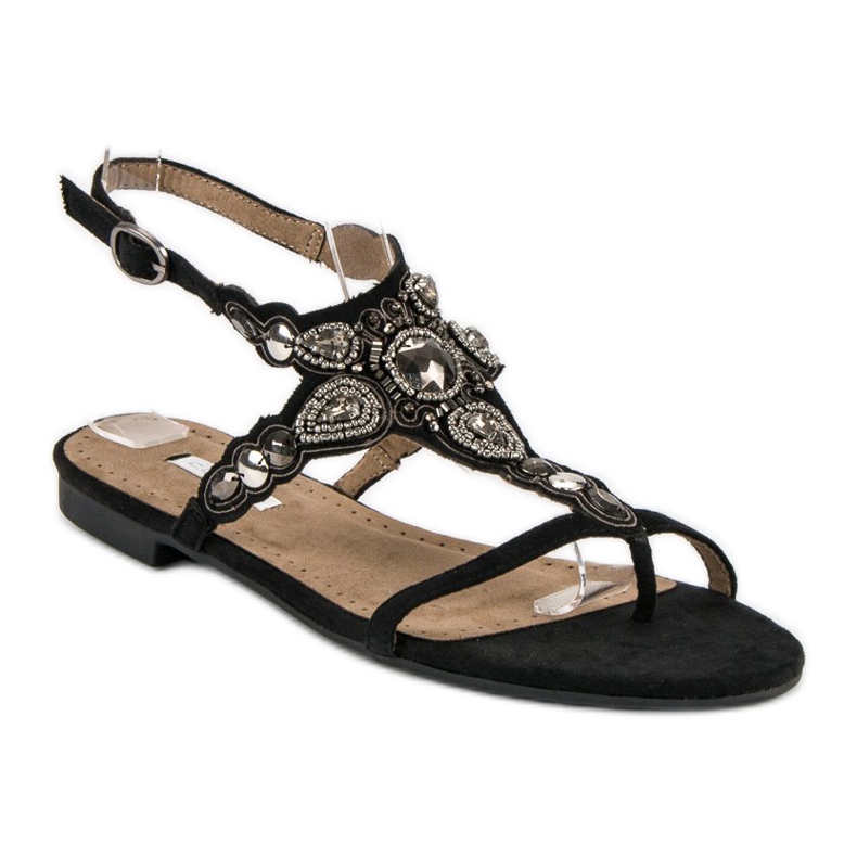 Corina Flip-flops eleganti negru gri 2