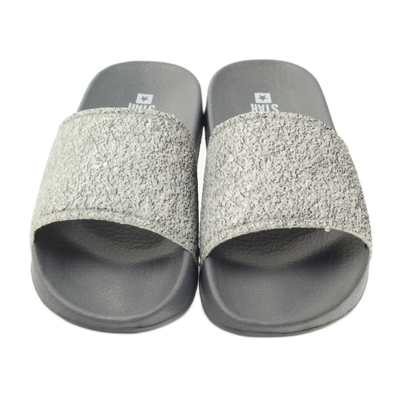 Papuci cu profil sclipici Big Star gri 3