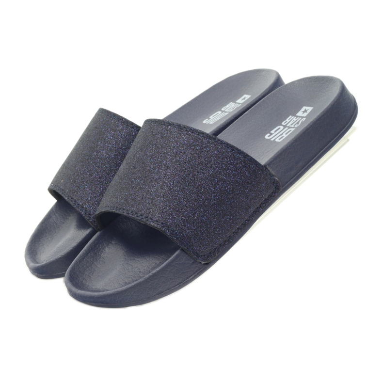 Papuci cu profil sclipici Big Star albastru marin 4 Papuci cu profil sclipici Big Star albastru marin 4