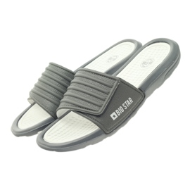 Flip-flops Big Star cu profil velcro gri 4
