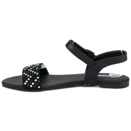 Vices Sandale cu vicii plate elegante negru 1 Vices Sandale cu vicii plate elegante negru 1