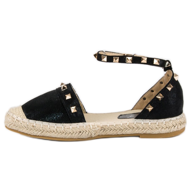 Fama Sandale Espadrile Negre negru 1