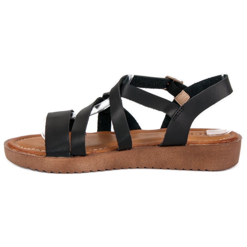 Licean Sandale negre casual negru 1 Licean Sandale negre casual negru 1