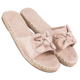 Flip-flops espadrile din piele intoarsa maro 1 Flip-flops espadrile din piele intoarsa maro 1
