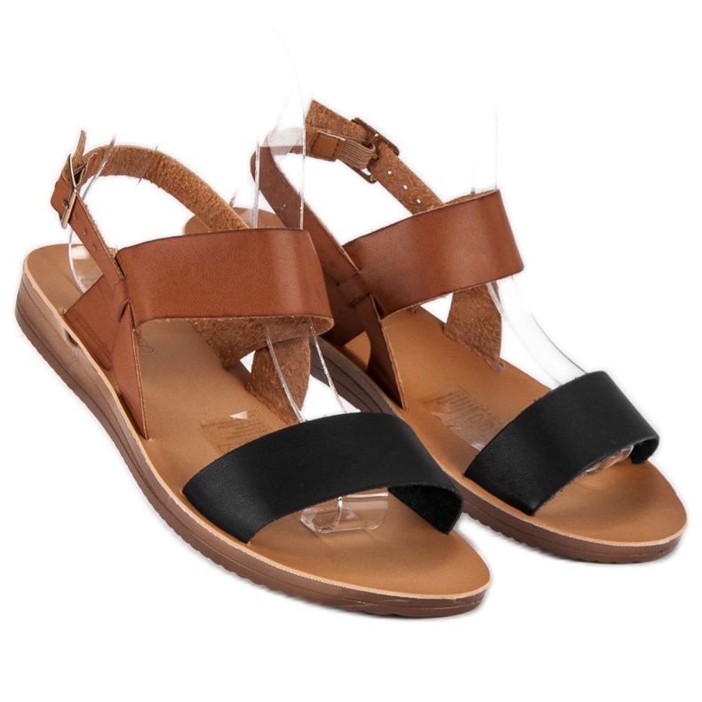 Sandale casual negru maro 1 Sandale casual negru maro 1