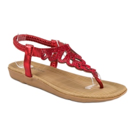 Abloom Șlapi eleganti cu bandă elastică roșu 3