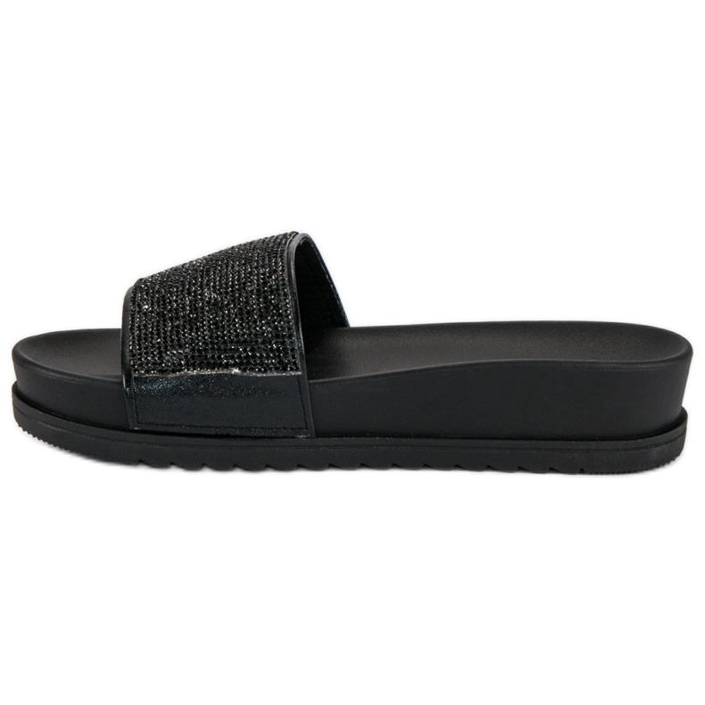 Papuci negri eleganti negru 1 Papuci negri eleganti negru 1