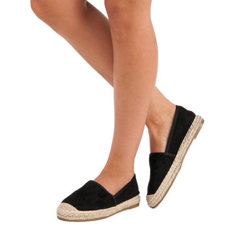 Bestelle Espadrile negre ajurate negru 2 Bestelle Espadrile negre ajurate negru 2