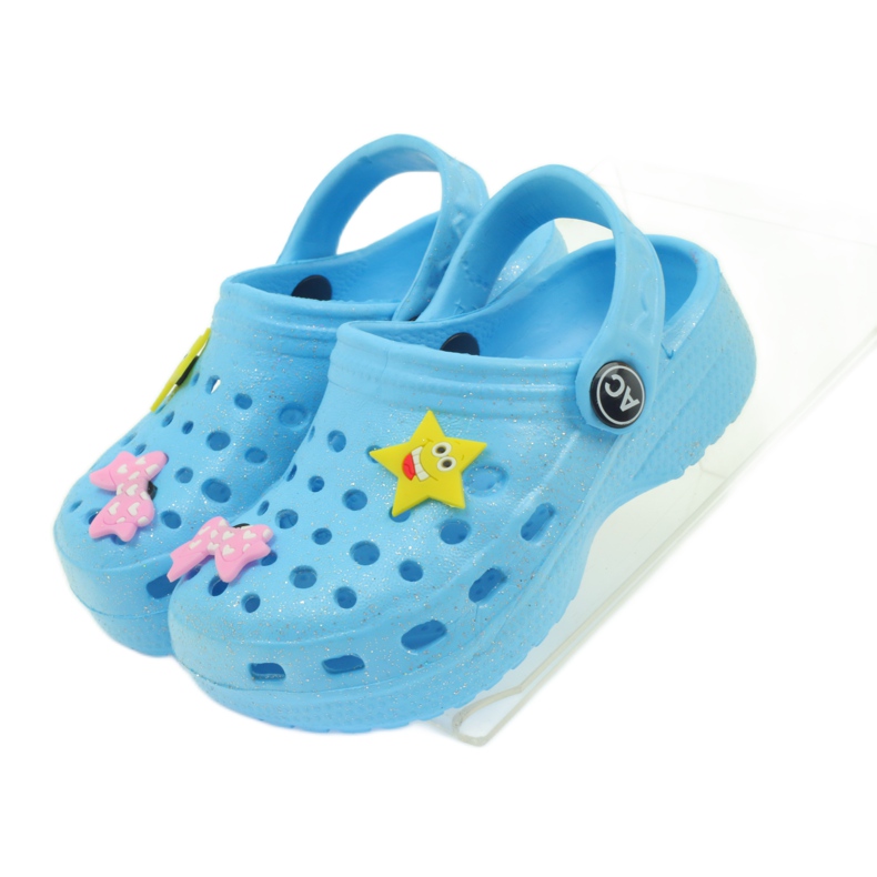 American Club Papuci de croșetat albastru american 4