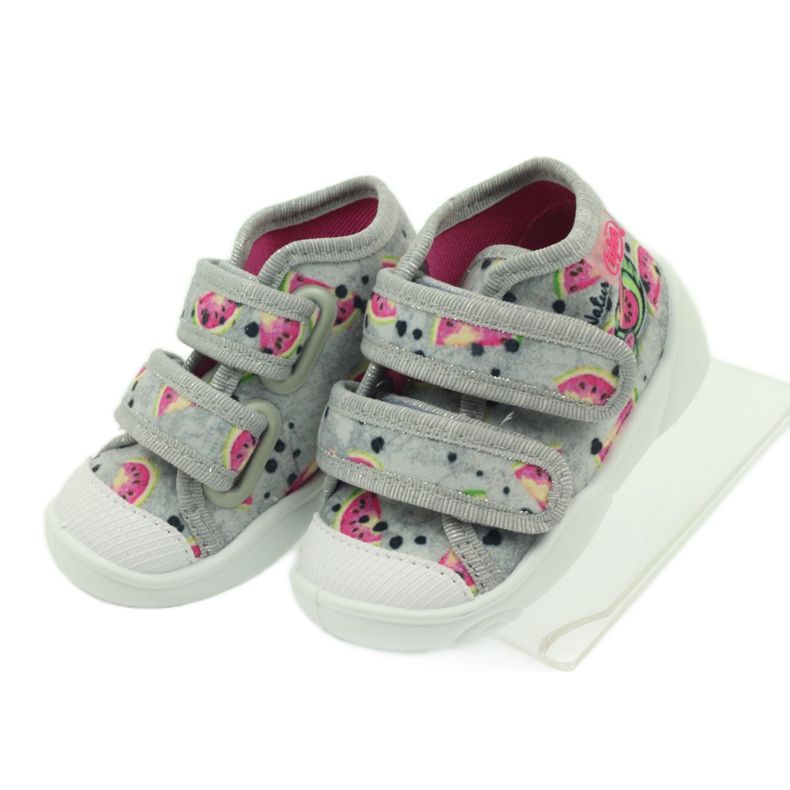 Pantofi papuci din Befado gri pepeni verzi verde roz 4