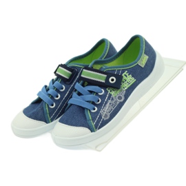 Papuci de adidași băieți Befado 251x093 albastru verde albastru marin 4