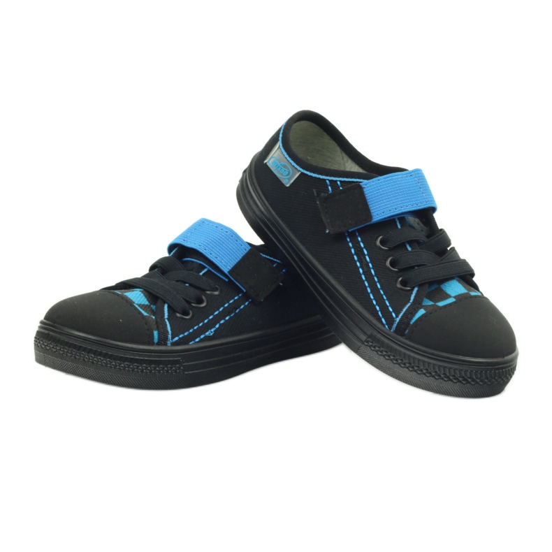 Black Befado 429x007 papuci adidasi negri negru albastru 3