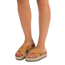 Flyfor Papuci boho camel maro 1