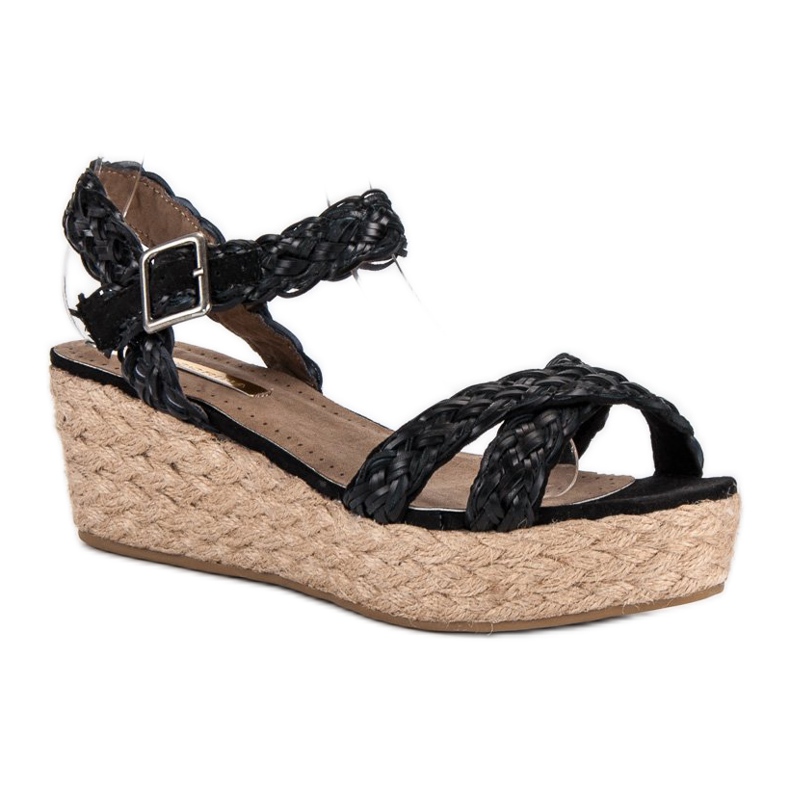 Corina Sandale espadrile negre negru 1