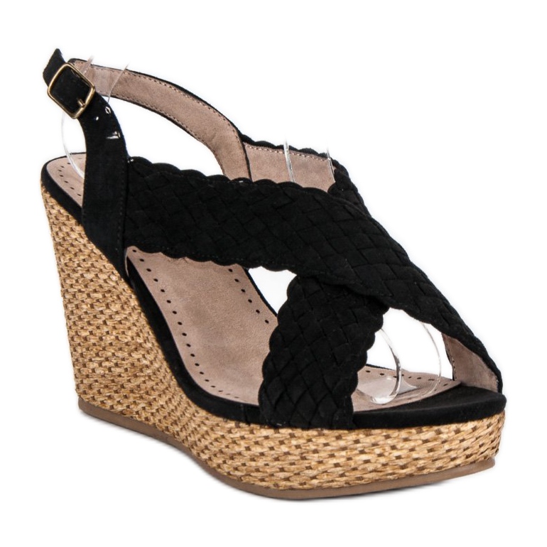 Corina Sandale casual cu pană negru 1