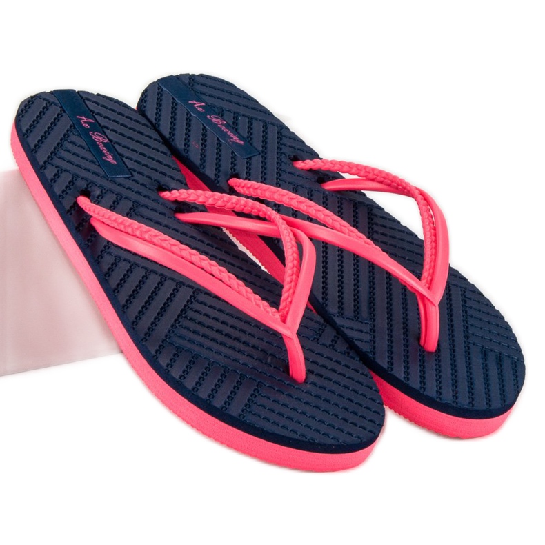 Ax Boxing Flip-flops din cauciuc albastru roz 1