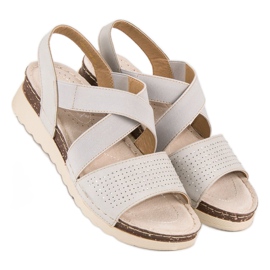 Sandale slip-on vinceza maro gri multicolor 1