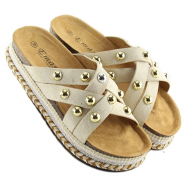 BV-418 Papuci espadrile bej bej 2
