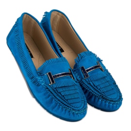Tullo Mocasini boho la modă albastru 5