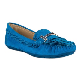 Tullo Mocasini boho la modă albastru 2