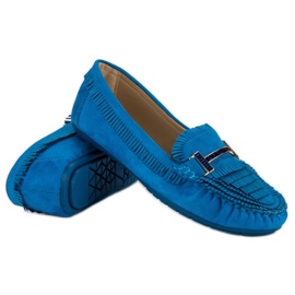 Tullo Mocasini boho la modă albastru 4