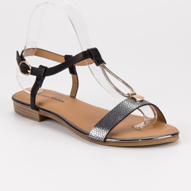 L. Lux. Shoes Sandale netede netede negru 6