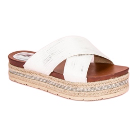 Flip-flops espadrile albe 3
