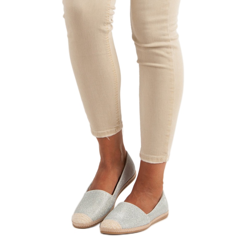Espadrile cu sclipici gri 1 Espadrile cu sclipici gri 1