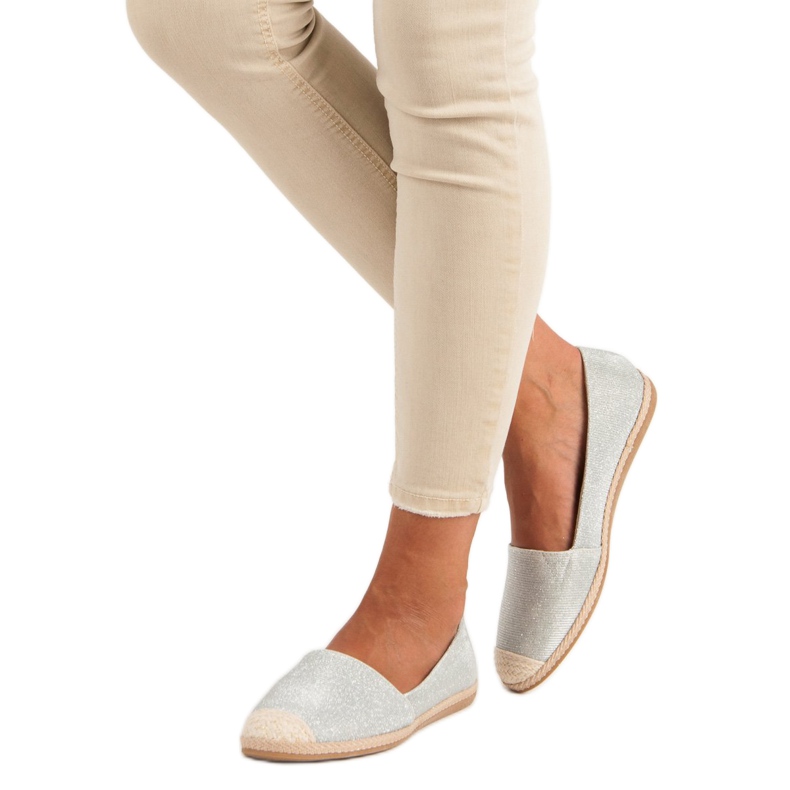 Espadrile cu sclipici gri 2 Espadrile cu sclipici gri 2