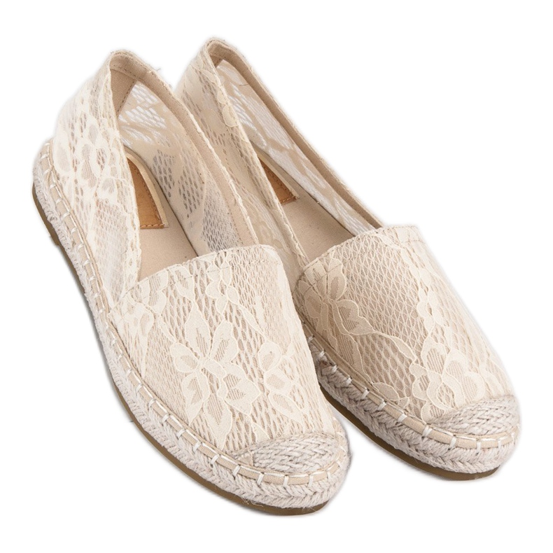 Seastar Espadrile din Dantela Bej 2