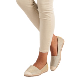 Espadrile cu sclipici galben 2 Espadrile cu sclipici galben 2