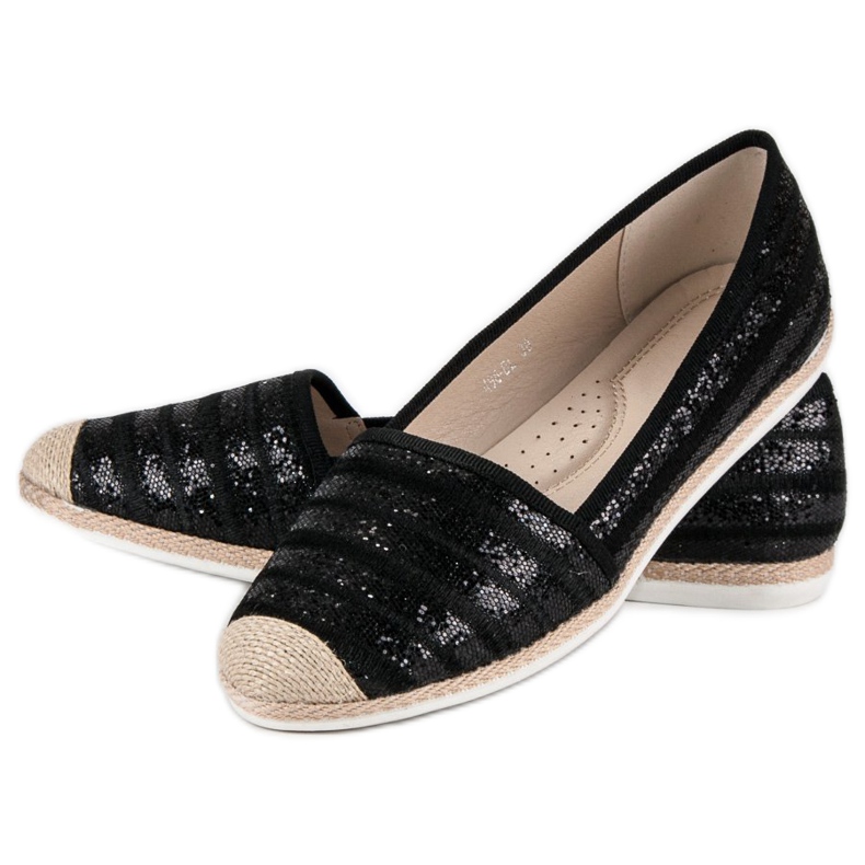 Espadrile negre la modă negru 2