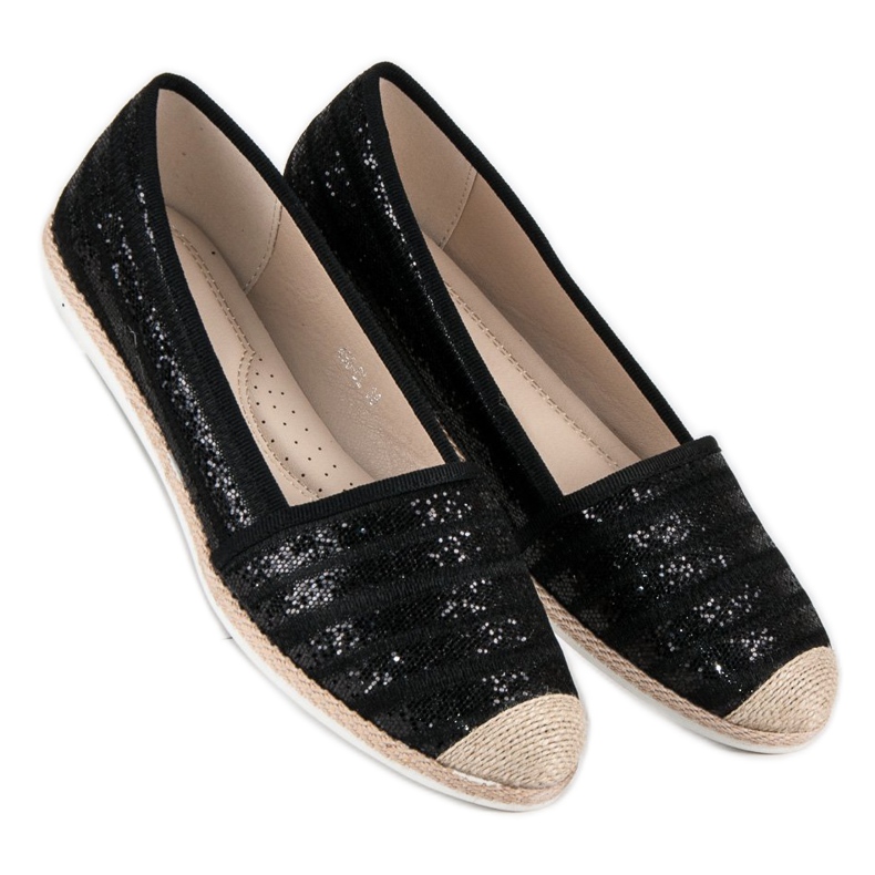 Espadrile negre la modă negru 1