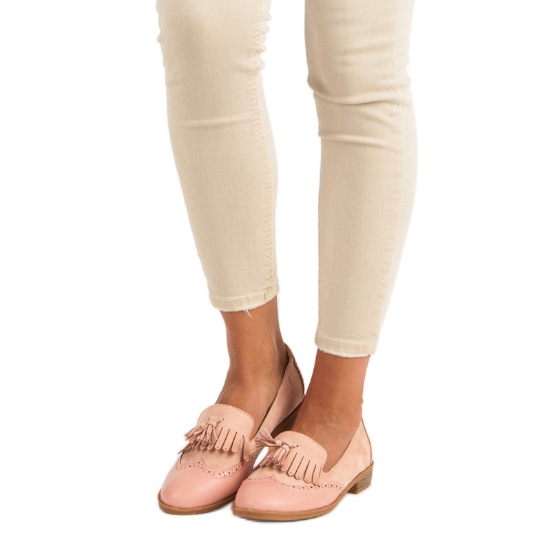 SDS Mocasini Rozi Cu Franjuri 1 SDS Mocasini Rozi Cu Franjuri 1