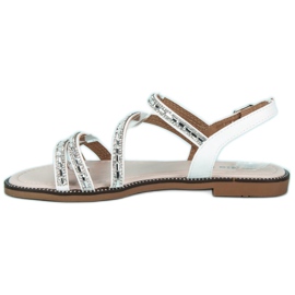 Nio Nio Sandale plate elegante alb 1