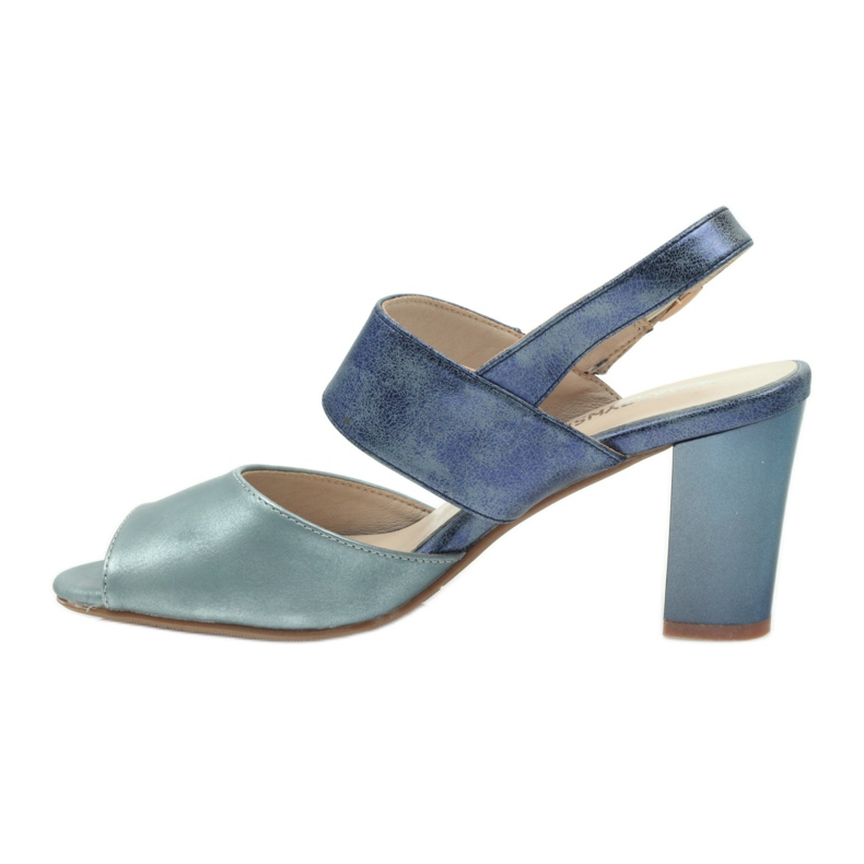 M.Daszyński Sandale cu branț din piele Daszyński albastru 2