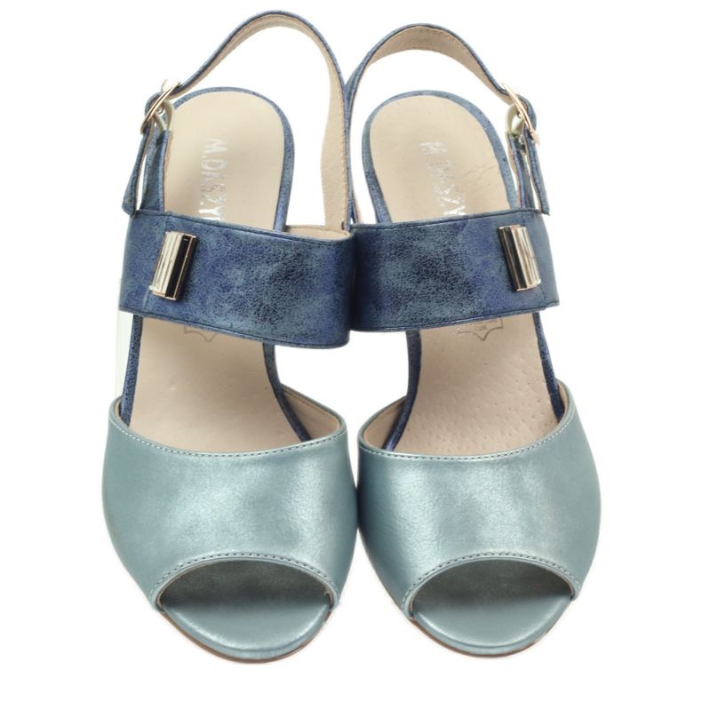 M.Daszyński Sandale cu branț din piele Daszyński albastru 3