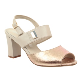 M.Daszyński Sandale din piele Daszyński SA107 bej roz 1 M.Daszyński Sandale din piele Daszyński SA107 bej roz 1