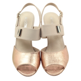 M.Daszyński Sandale din piele Daszyński SA107 bej roz 3 M.Daszyński Sandale din piele Daszyński SA107 bej roz 3