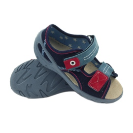 Sandale, inserție piele Befado 065x albastru roșu albastru marin 3