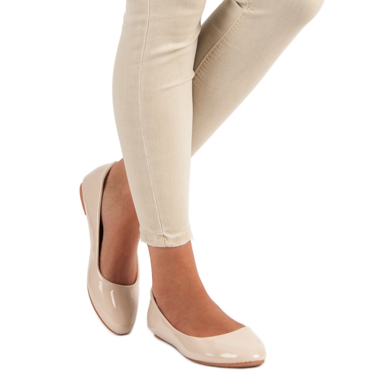 Diamantique Balerine lăcuite maro 1